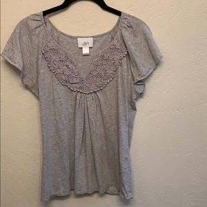 LOFT cotton‎ detailed top